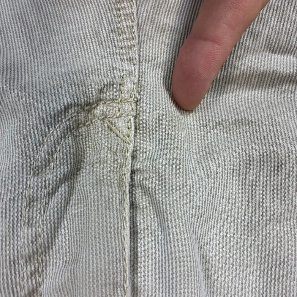 Tommy Bahama Mens Size Large 32x28 Tan White Striped Tencel Cotton Relaxed Pants
